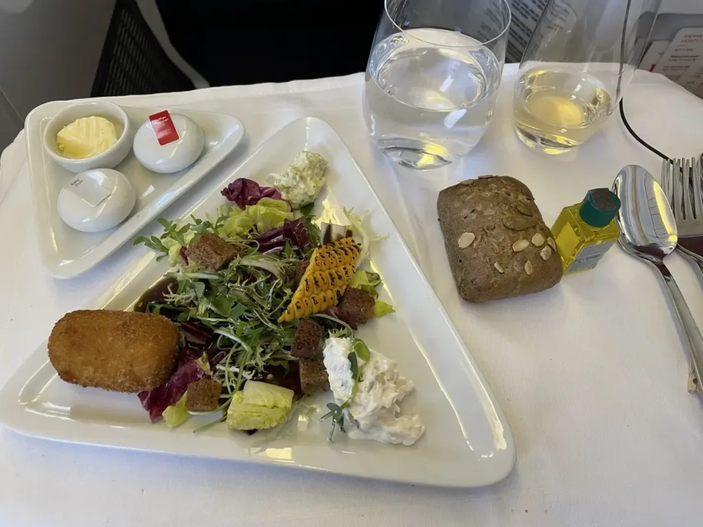 Business Class Meal Austrian Airlines
