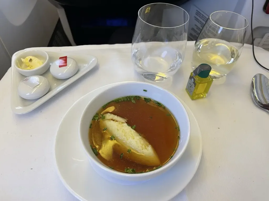 Business Class Meal Austrian Airlines