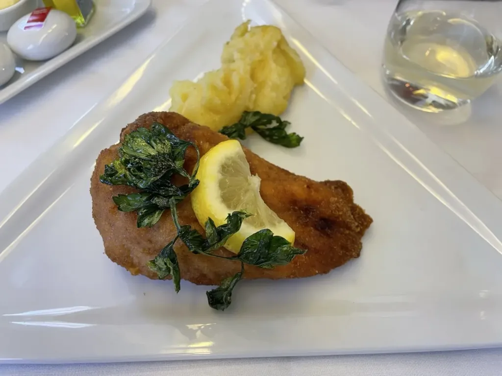 Business Class Main dish Austrian Airlines