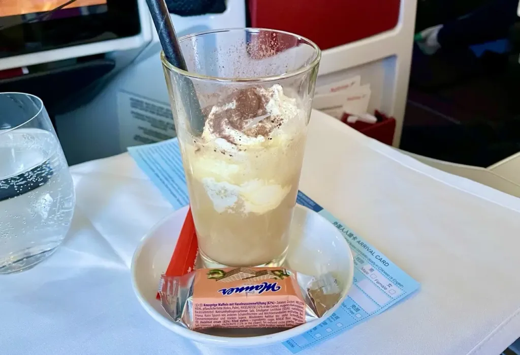 Wiener Eiskaffee Business Class  Austrian Airlines