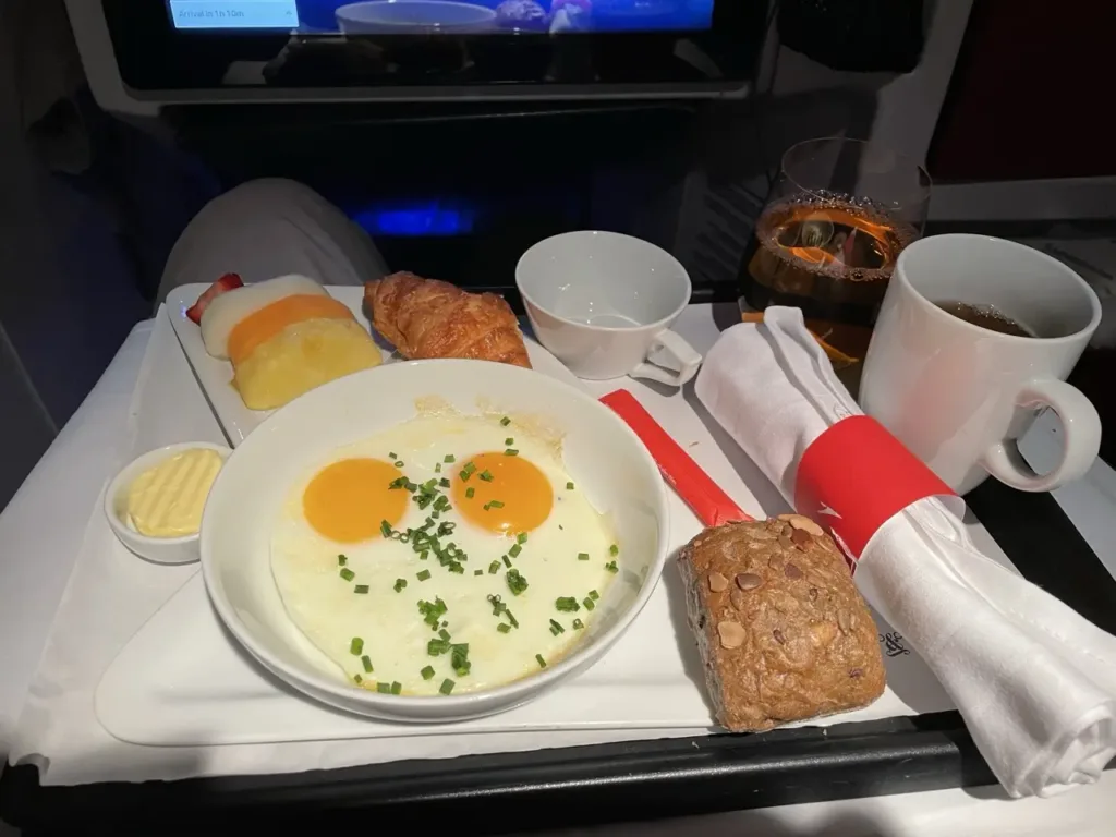 Eggs sunny side up - Austrian Business Class