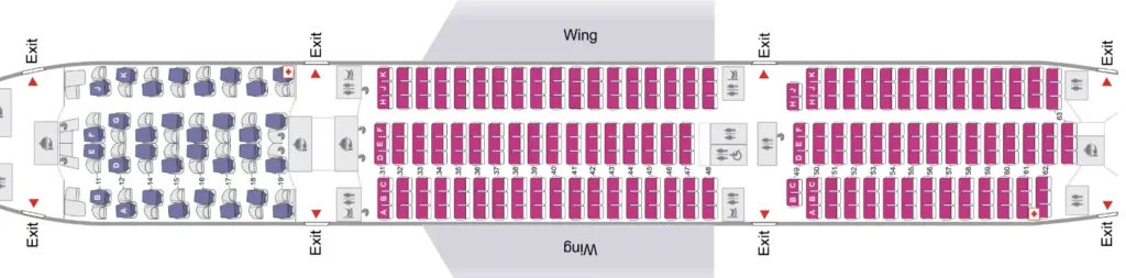 Thai Airways A350 Seat Configuration
