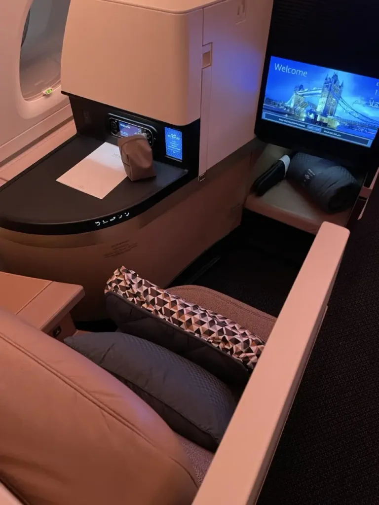 Etihad's Business Class seats A380