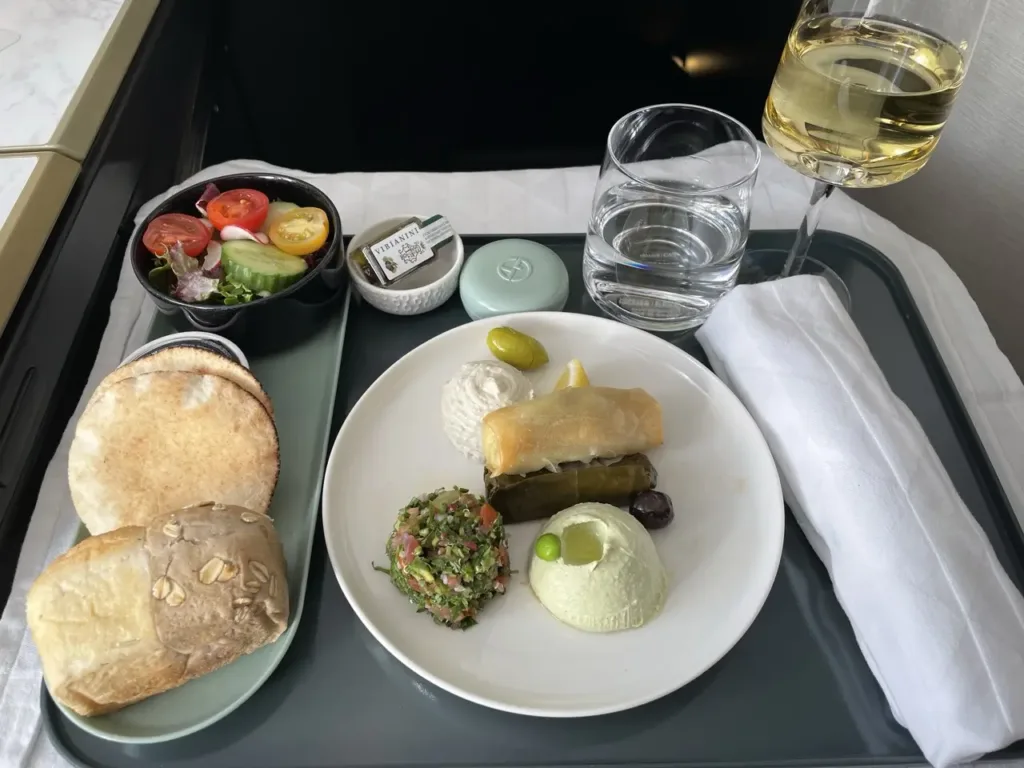 Arabic Mezze Etihad Business Class