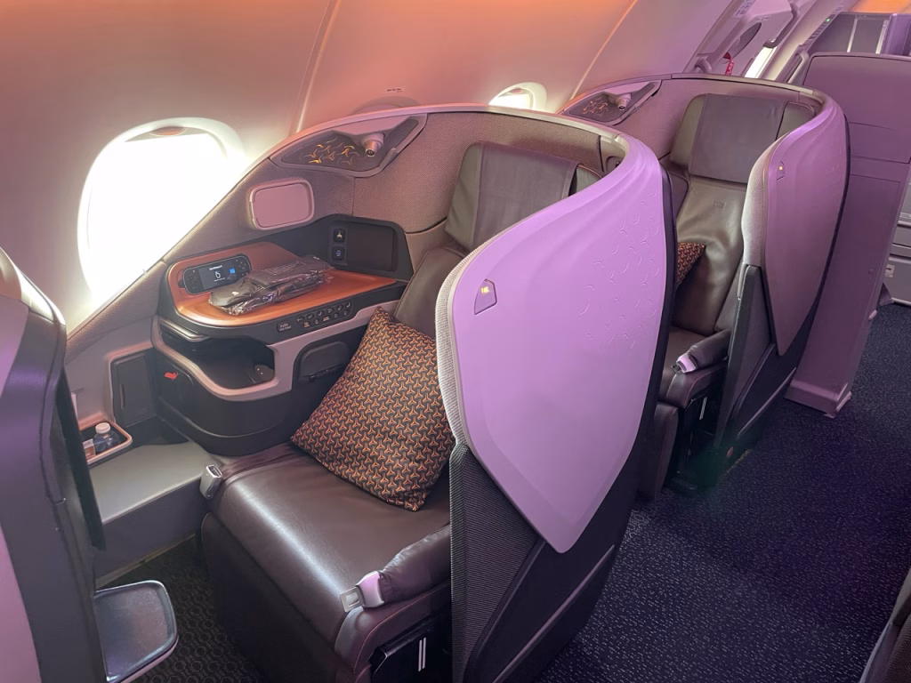 Singapore Airlines Business Class A380 seats
